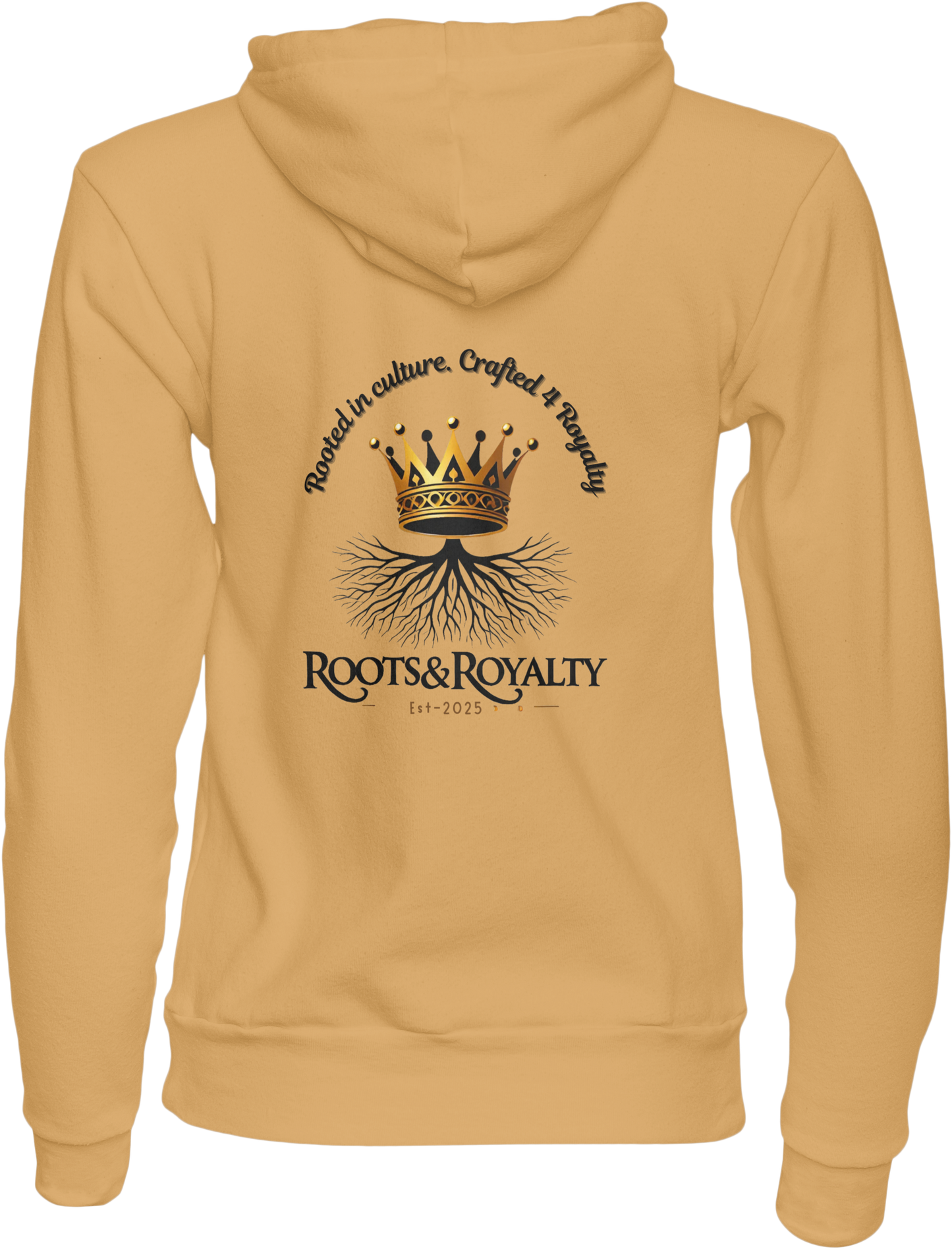 Roots & Royalty back logo hoodies